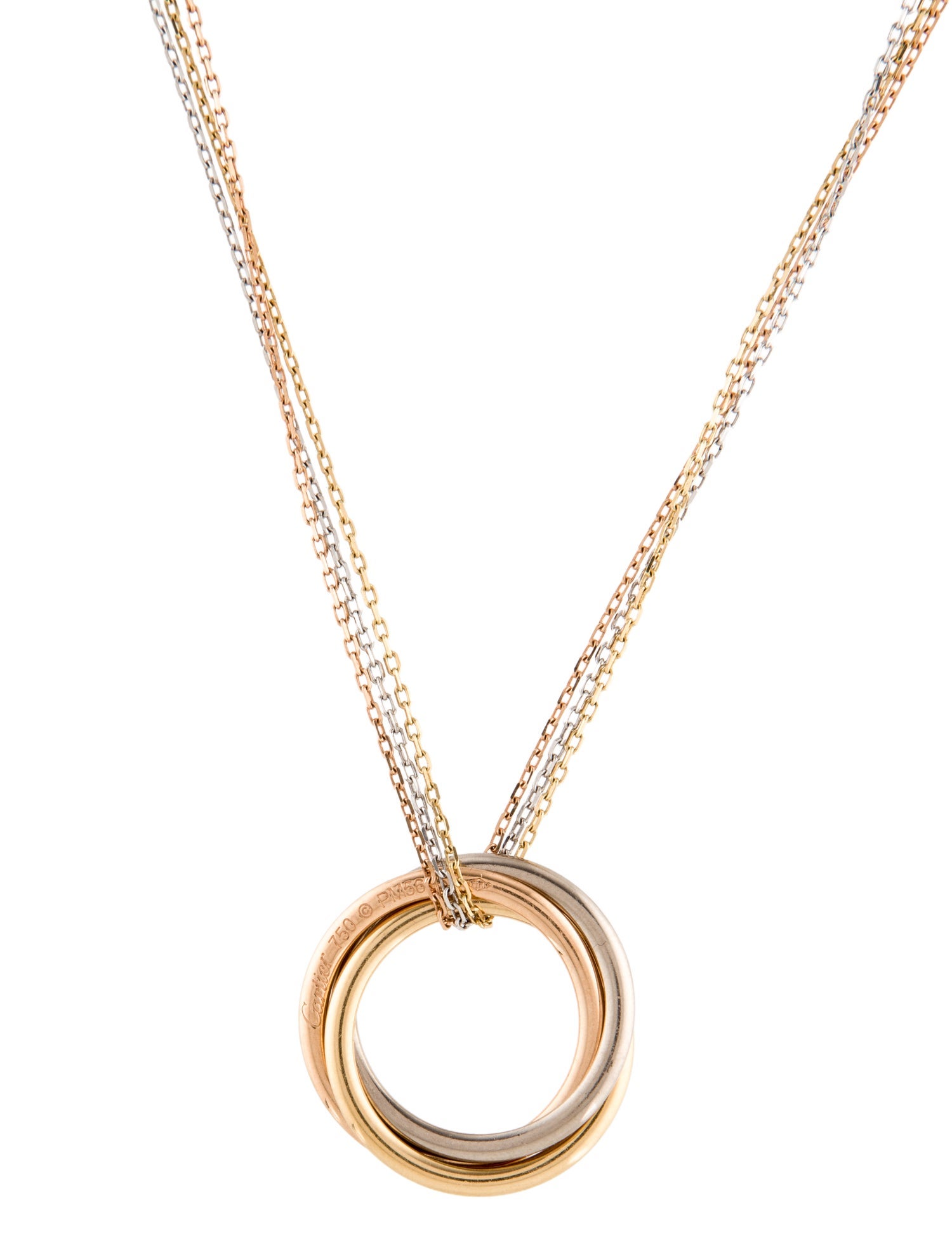 Cartier Diamond Trinity Pendant Necklace