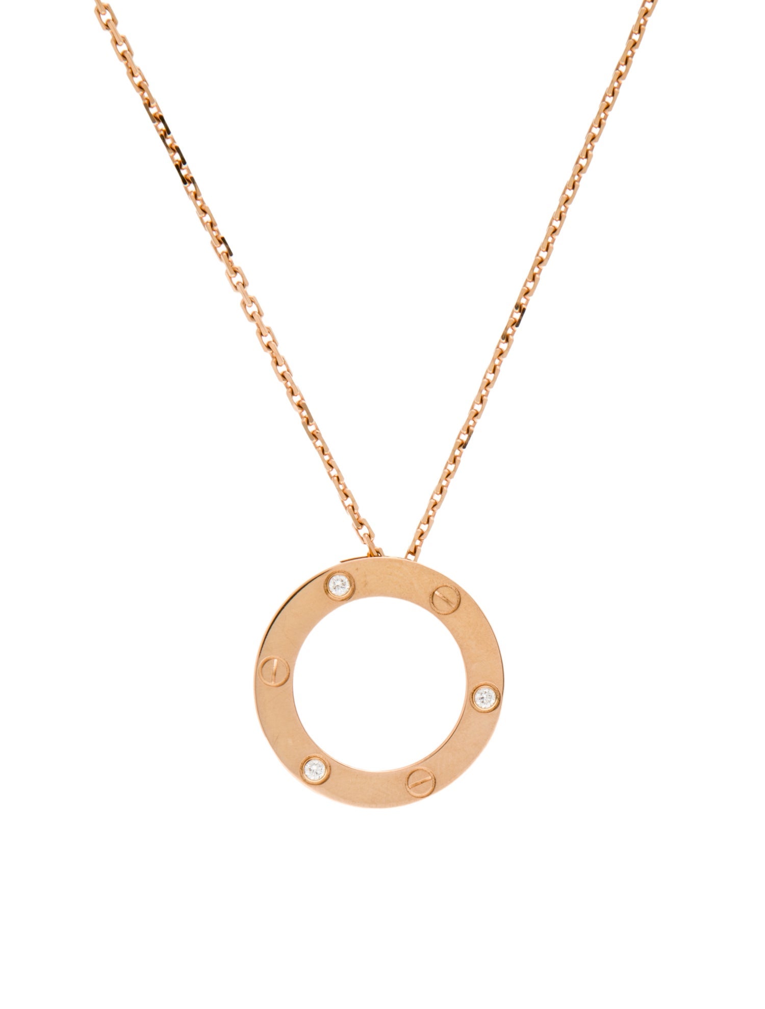 Cartier 3 Diamonds LOVE Necklace