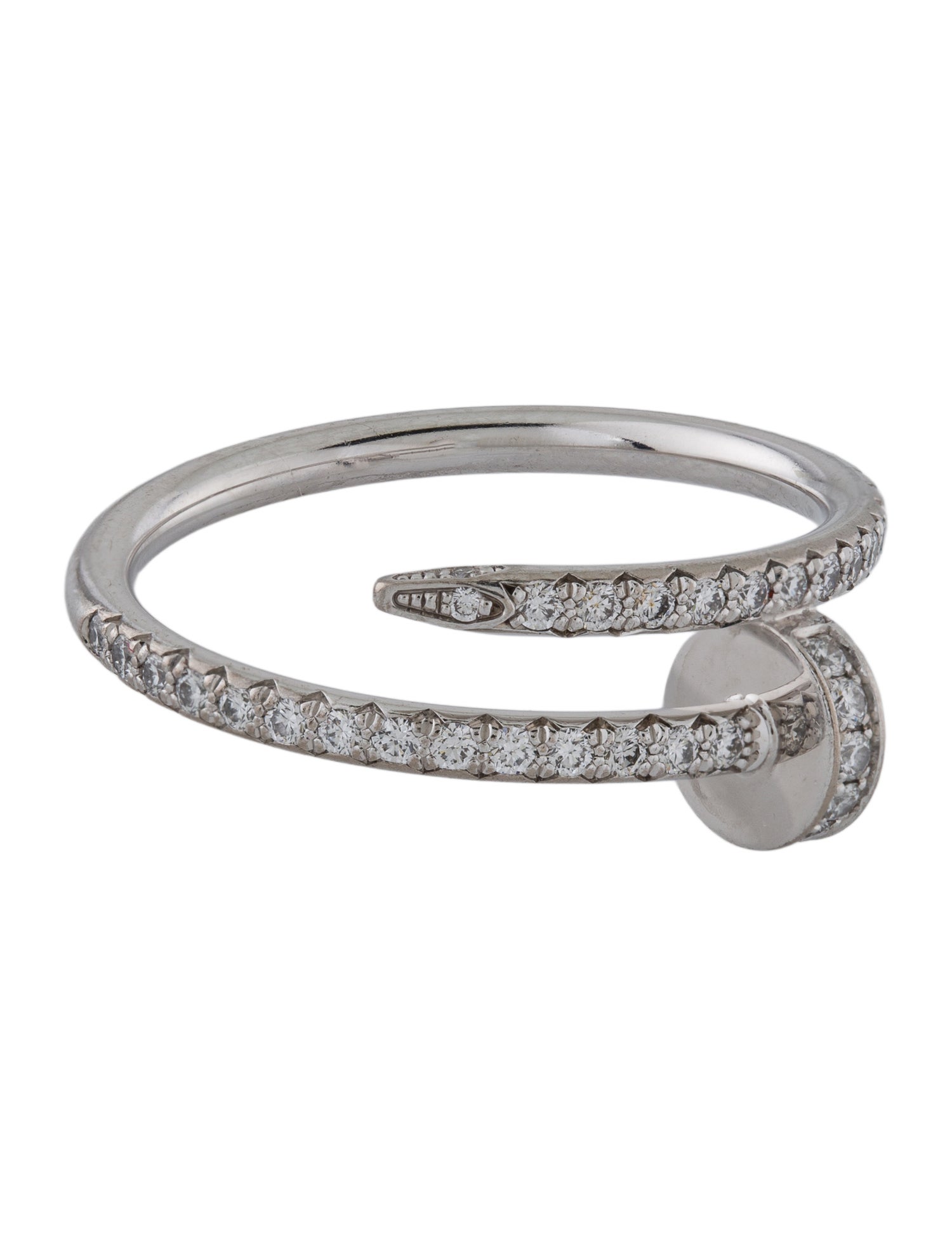 Cartier Juste un Clou Ring, Small Model, Half-Paved