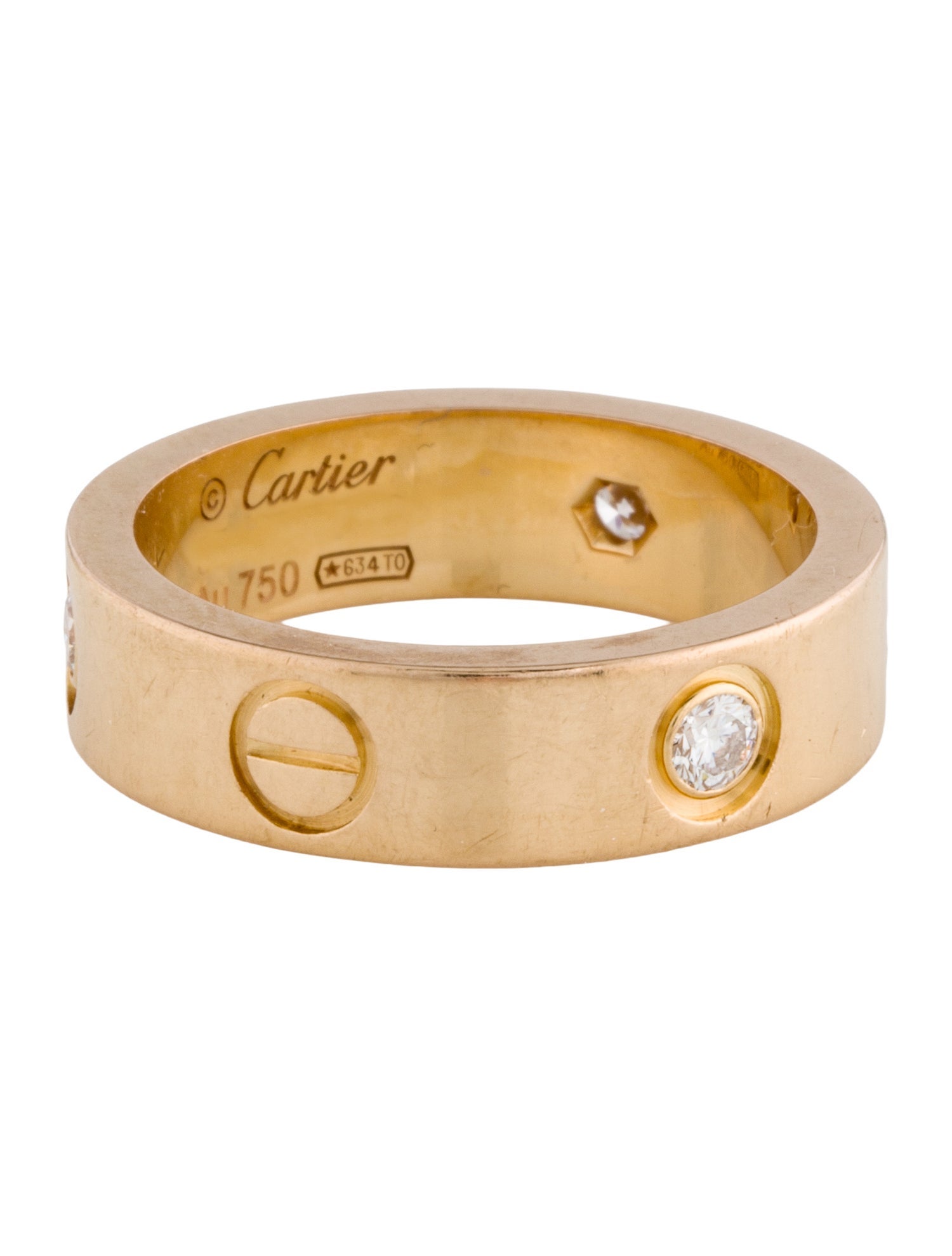 Cartier LOVE Ring, Classic Model, 3 Diamonds