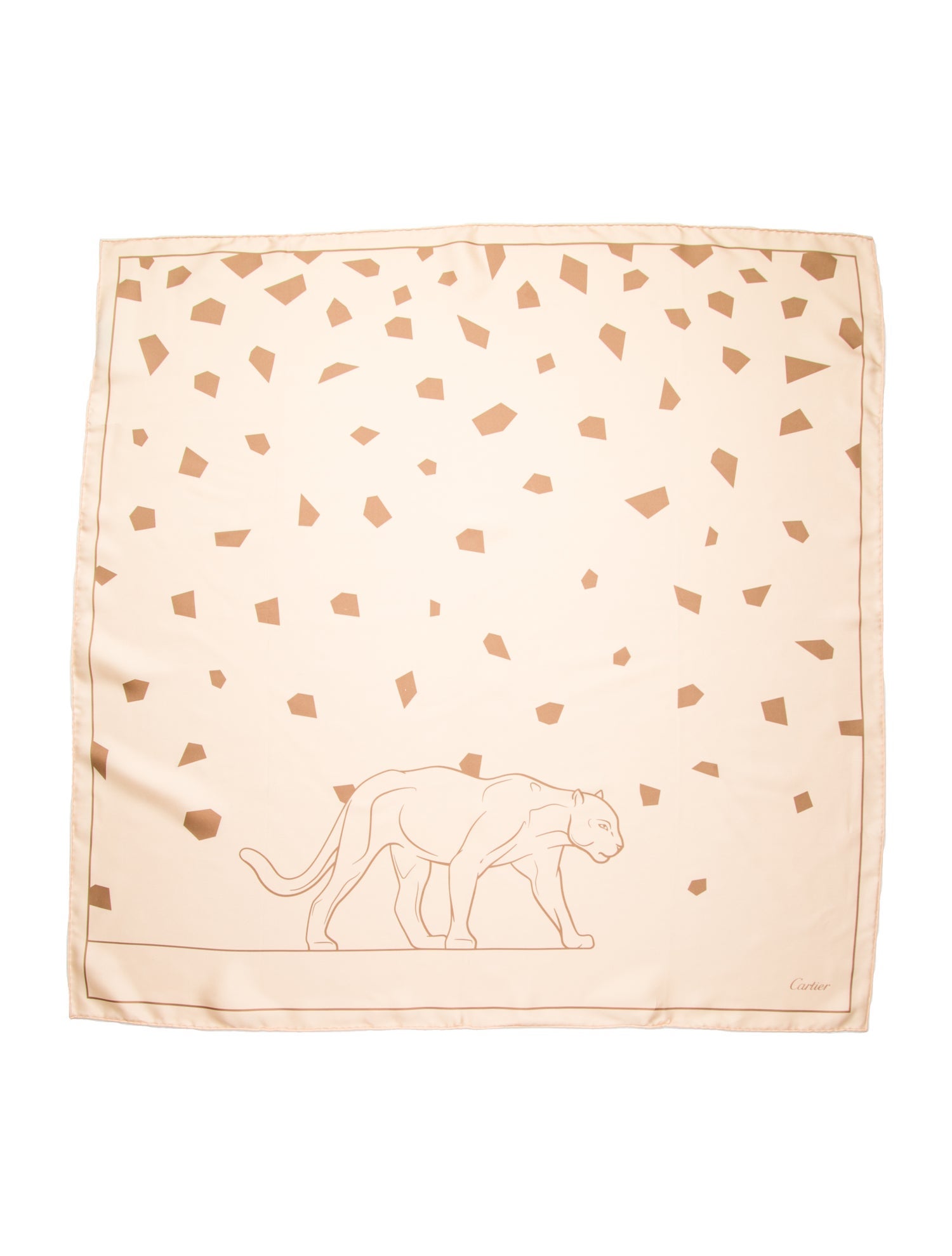 Cartier Silk Floral Print Scarf