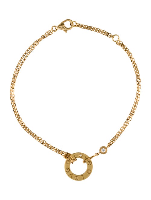 Cartier 2 Diamond LOVE Bracelet, On Chain