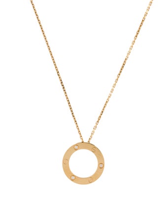 Cartier 3 Diamond LOVE Pendant Necklace