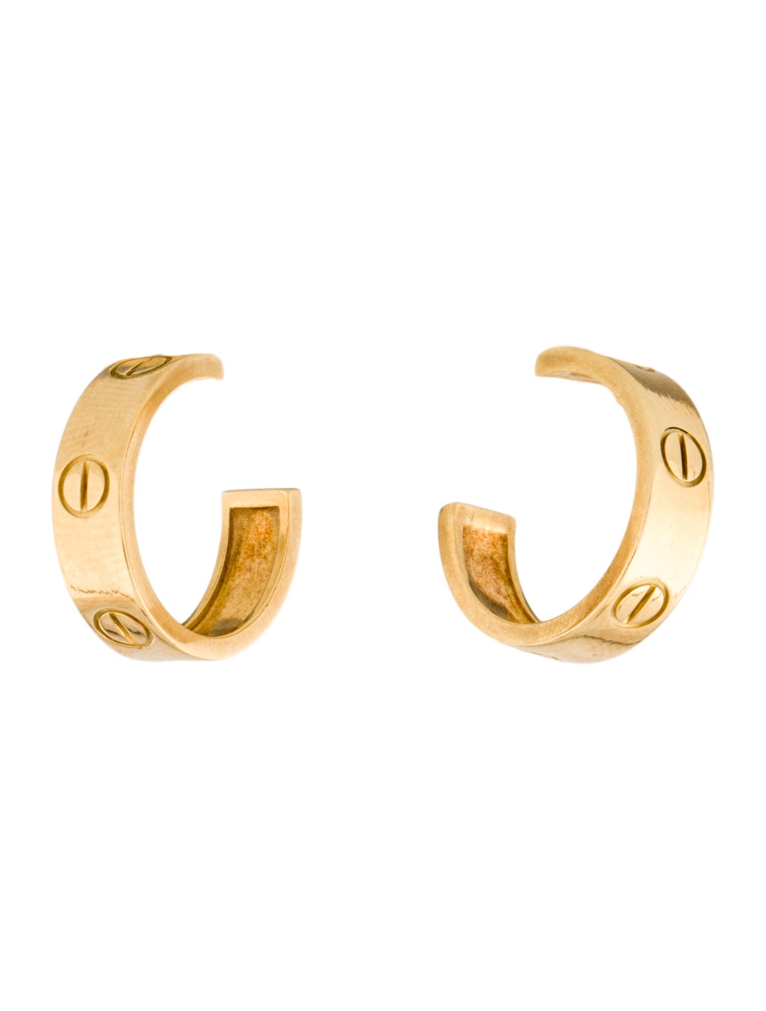 Cartier Vintage LOVE Hoop Earrings, Classic Model