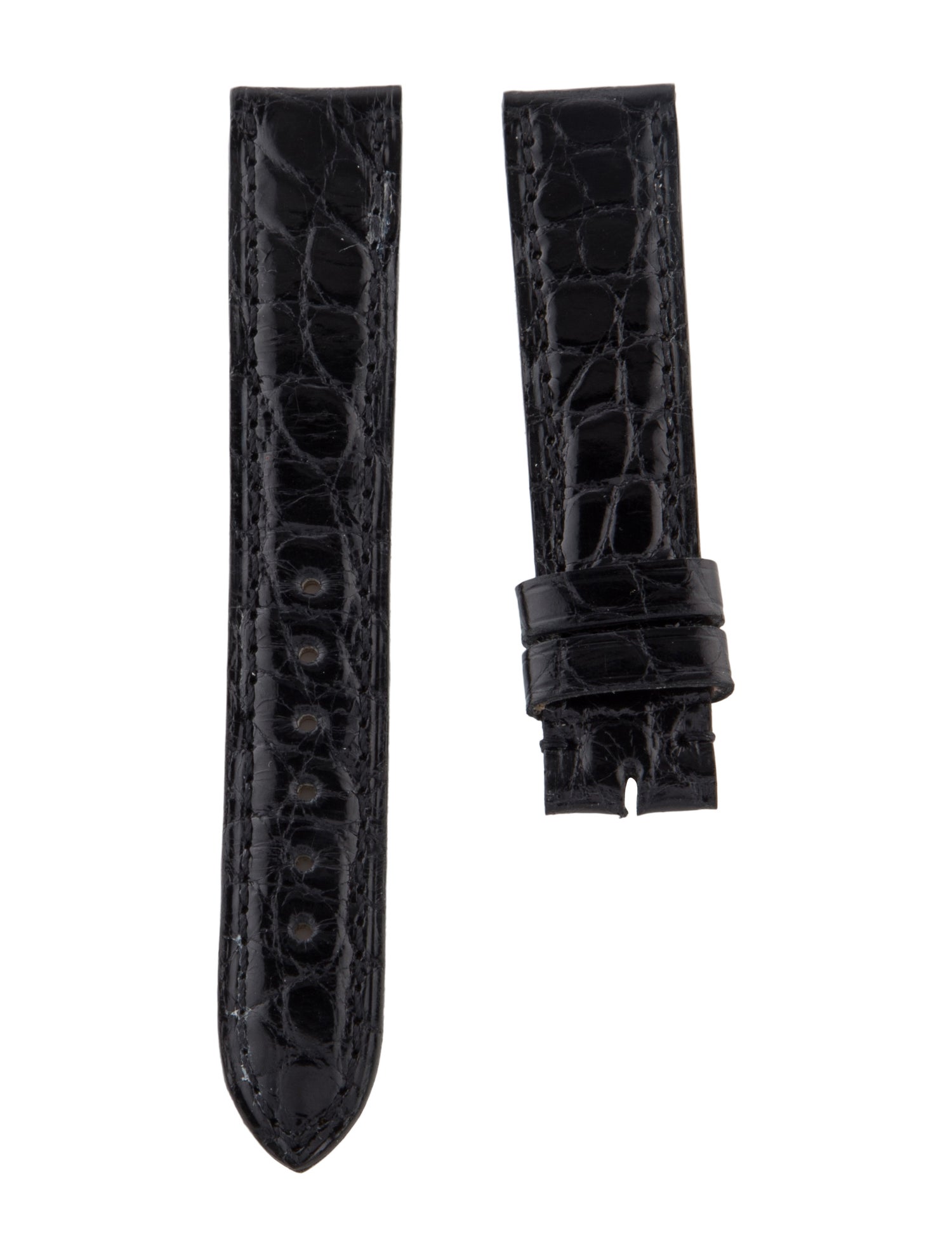 Cartier 15mm Black Alligator Watch Strap