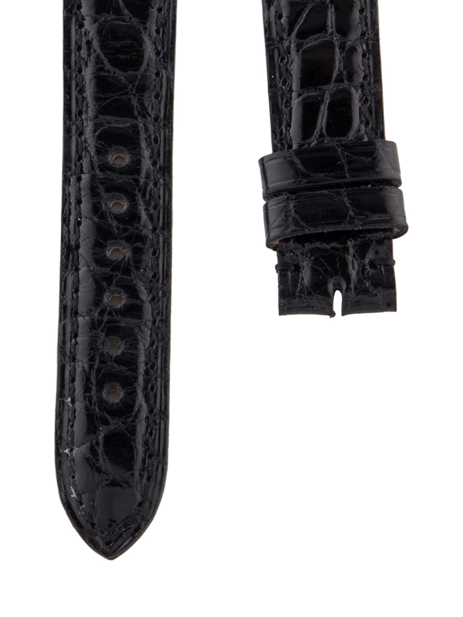 Cartier 15mm Black Alligator Watch Strap