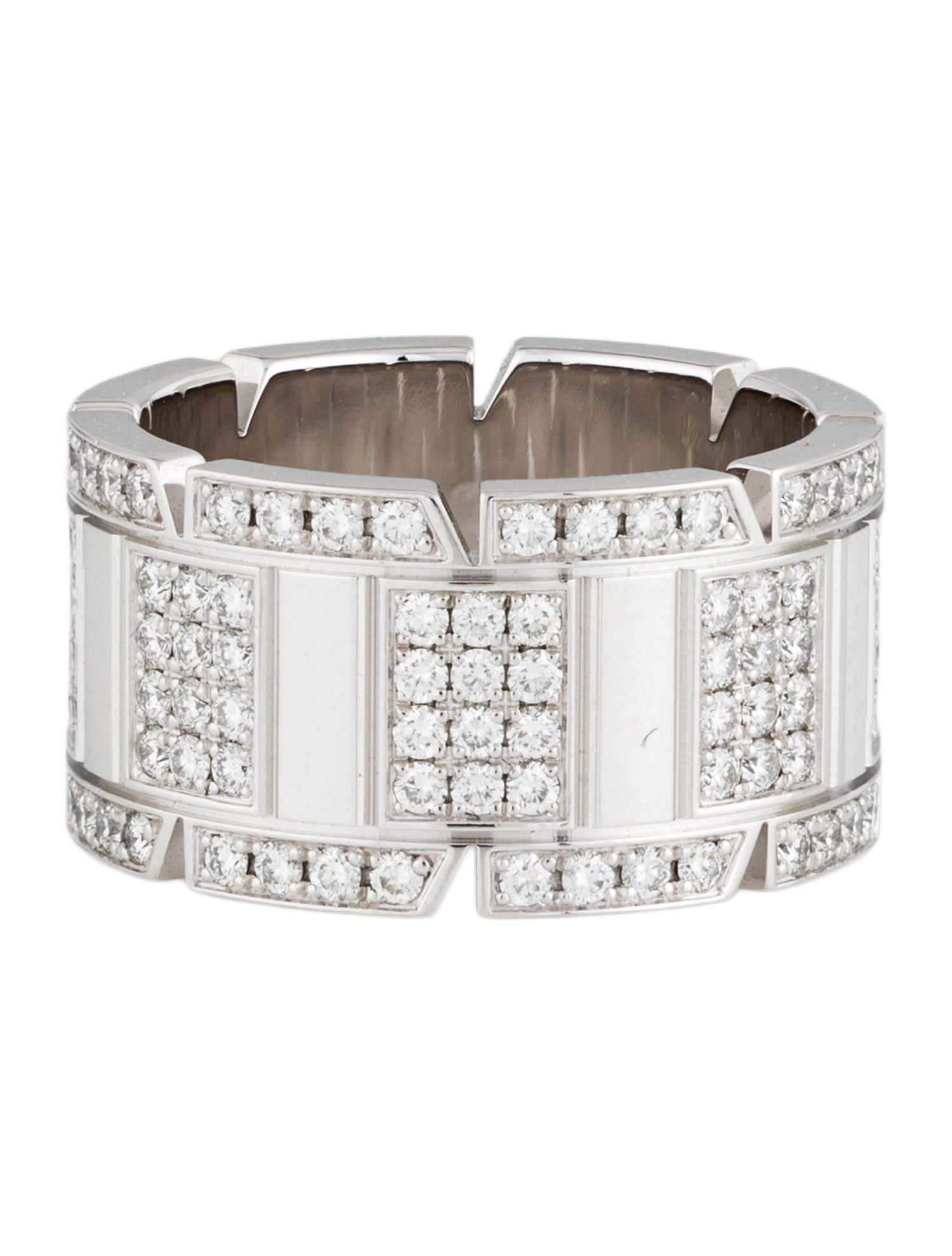 Cartier Vintage Paved Tank Francaise Ring