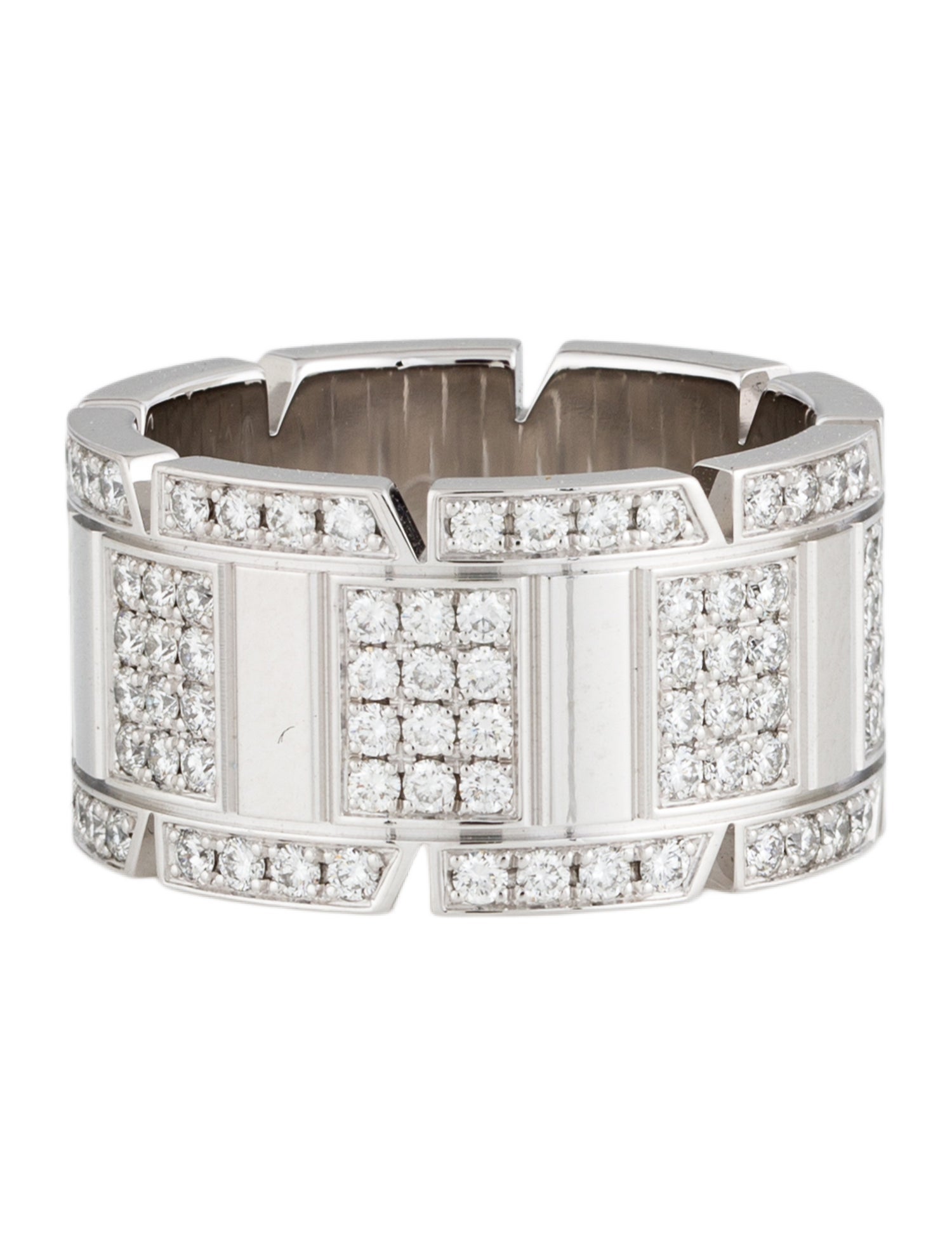 Cartier Vintage Paved Tank Francaise Ring