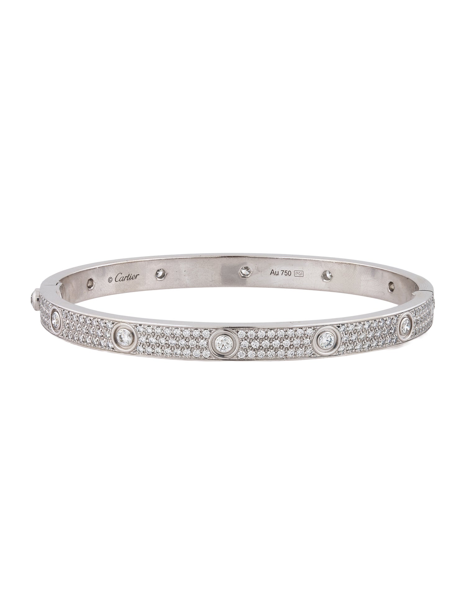 Cartier 12 Diamond Paved LOVE Bracelet, Classic Model