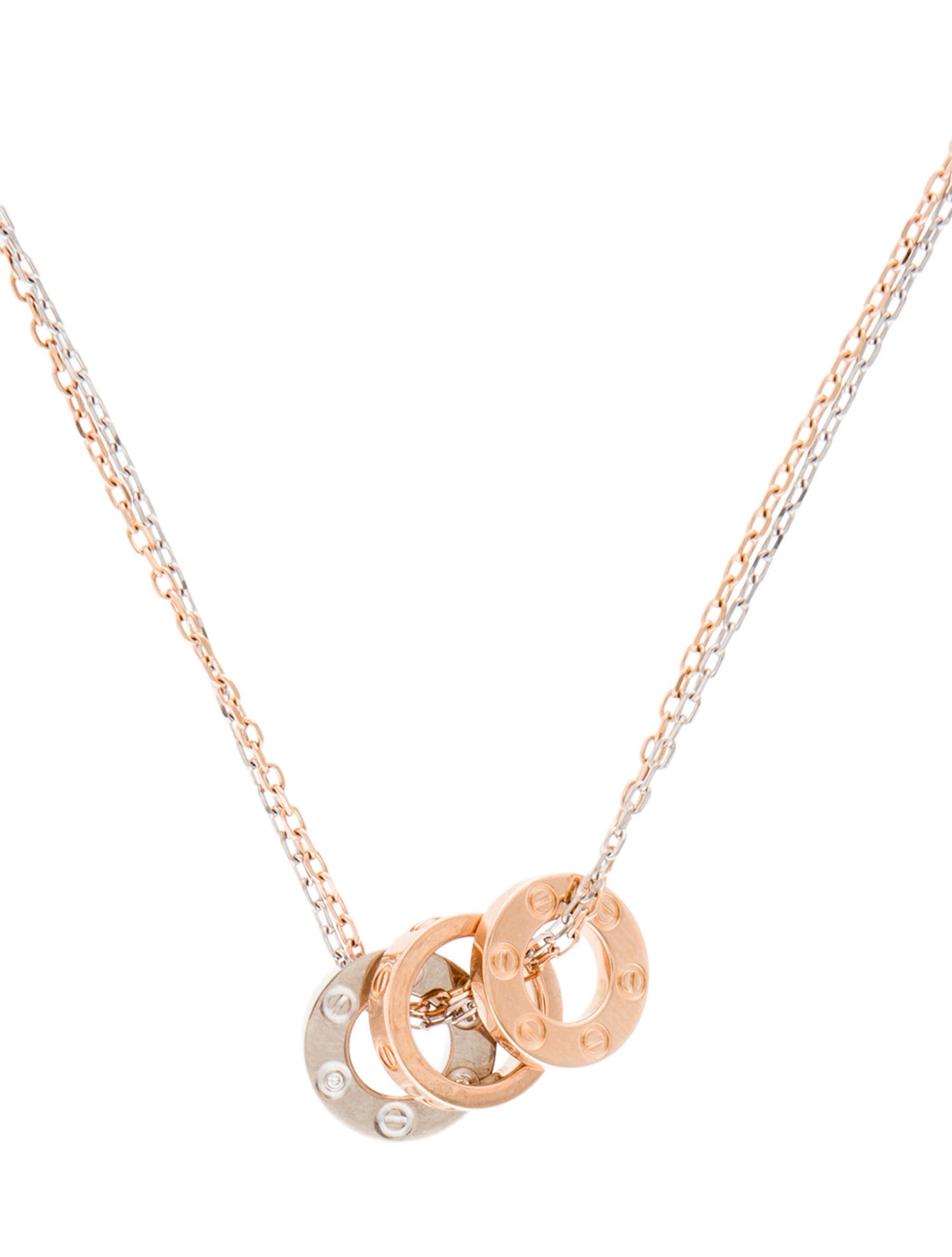 Cartier 6 Diamond LOVE Pendant Necklace