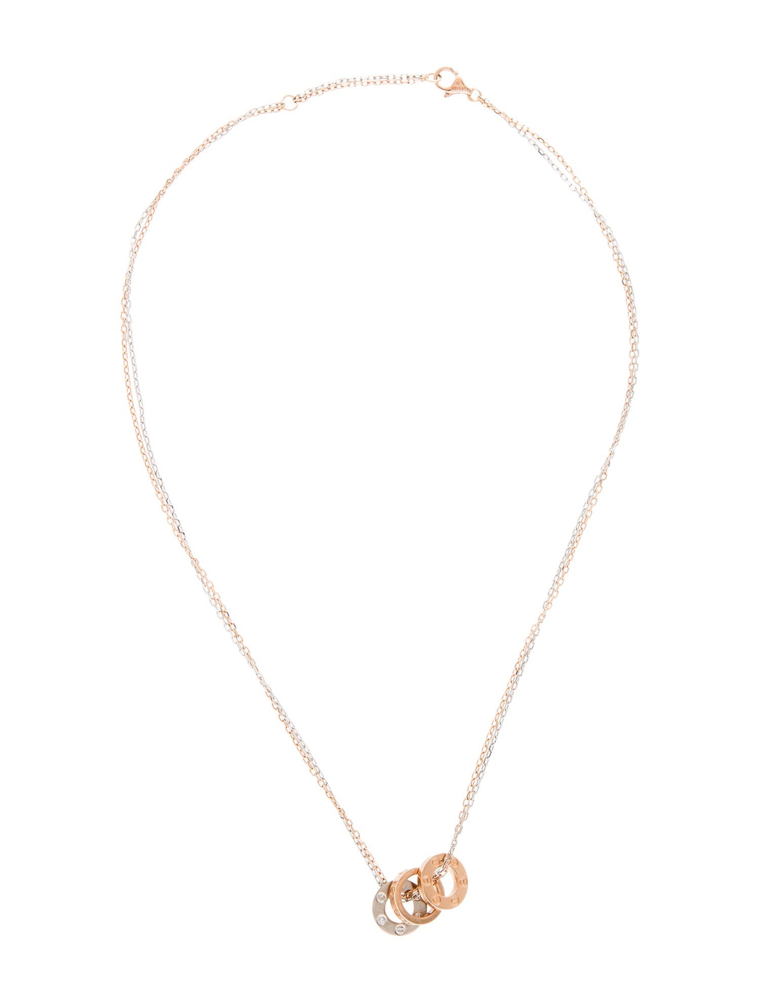 Cartier 6 Diamond LOVE Pendant Necklace