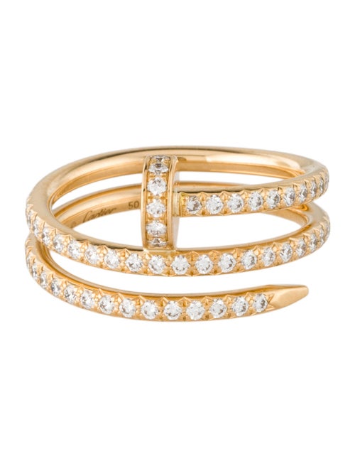 Cartier Juste un Clou Ring, Double, Half-Paved