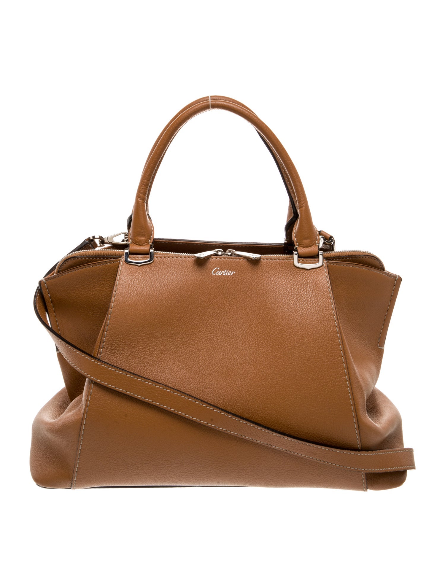 Cartier Leather Top Handle Bag