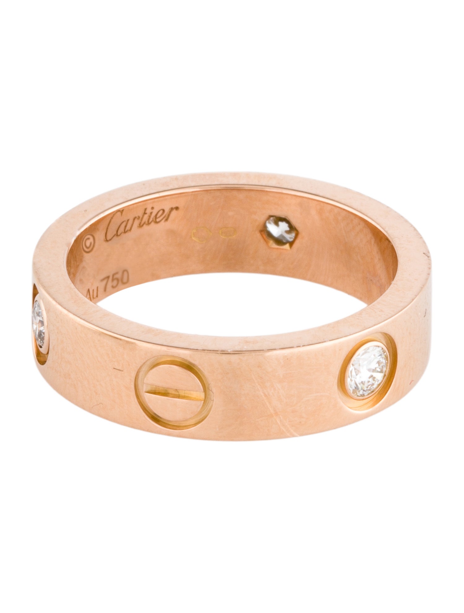 Cartier 3 Diamond LOVE Ring, Classic Model