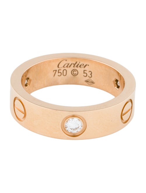 Cartier 3 Diamonds LOVE Ring, Classic Model