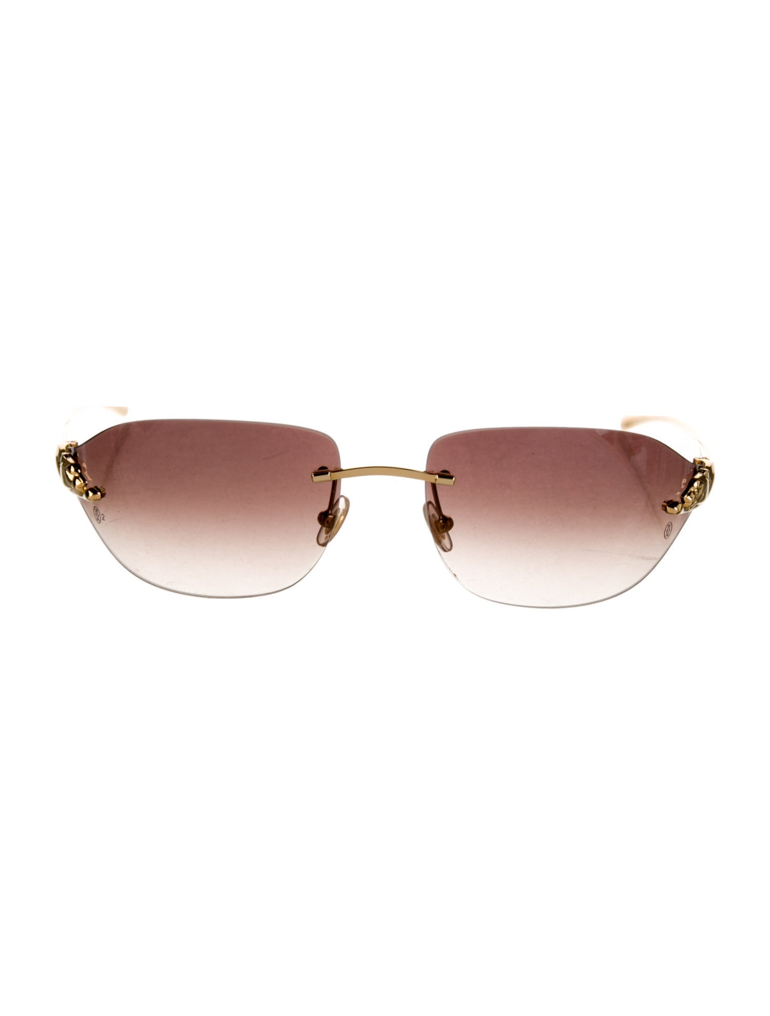 Cartier Panthere De Cartier Aviator Sunglasses