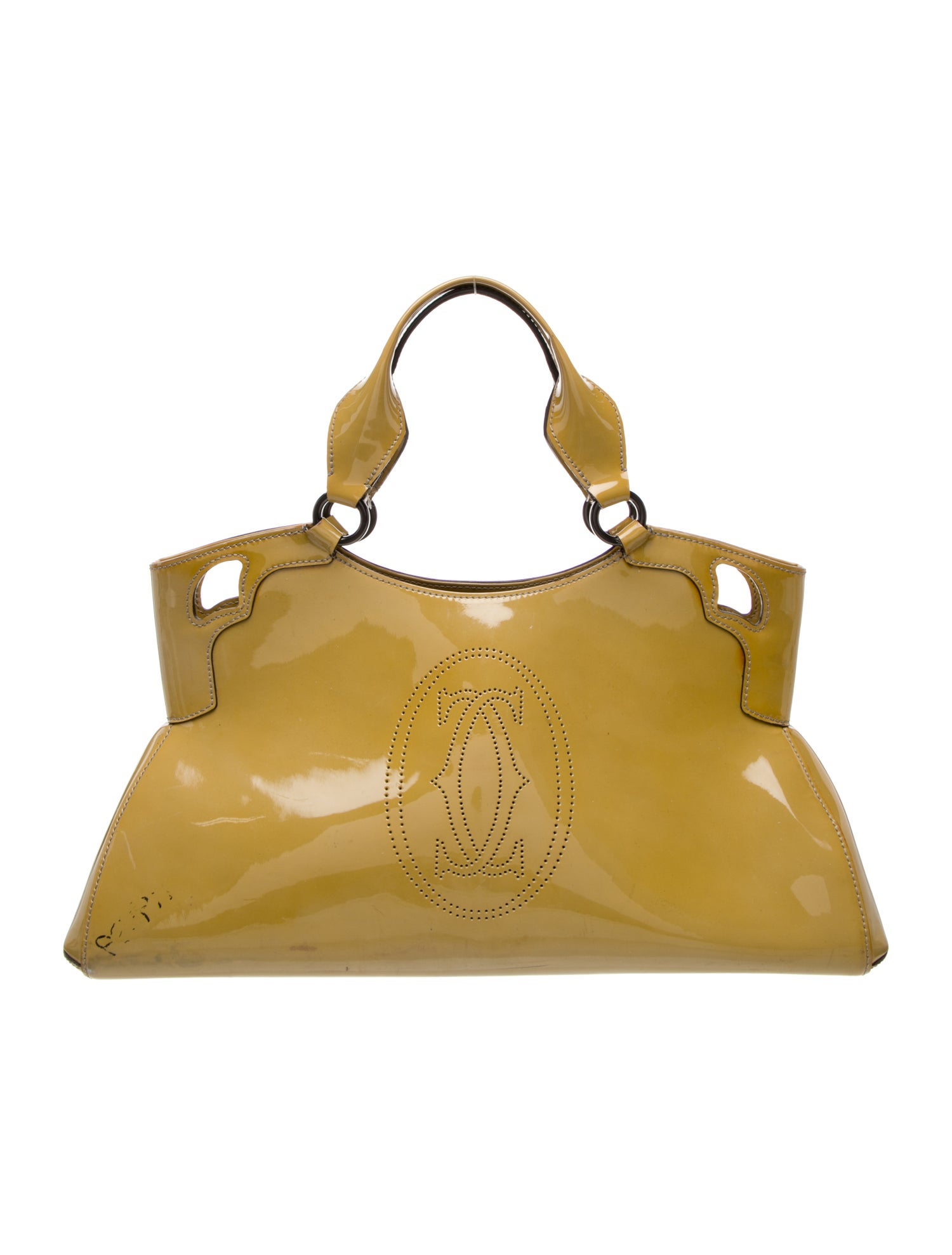 Cartier Patent Leather Top Handle Bag