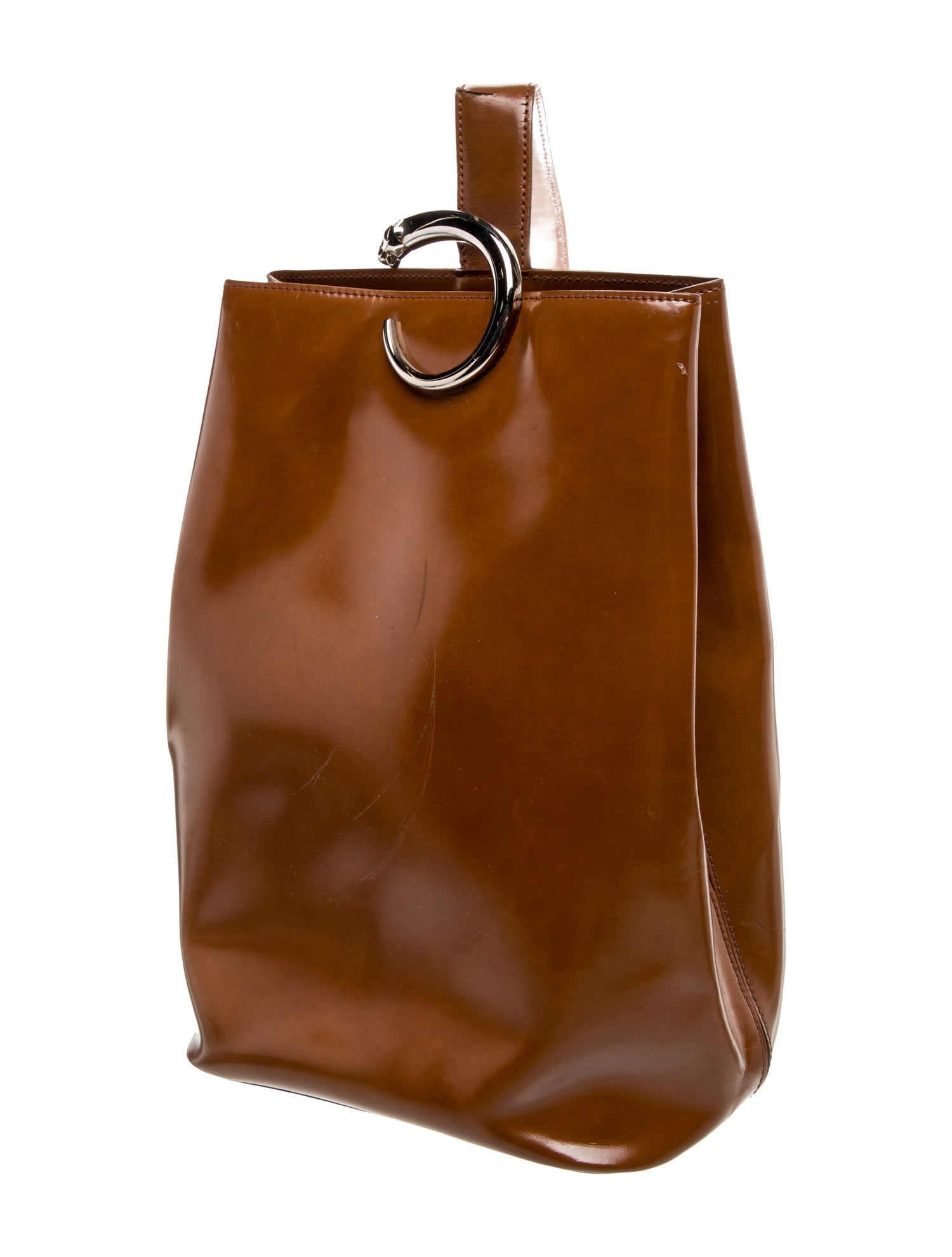 Cartier Patent Leather Shoulder Bag