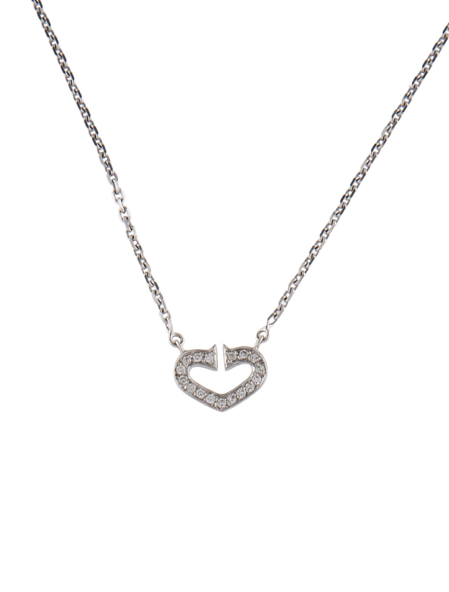 Cartier Vintage C de Cartier Heart Pendant Necklace