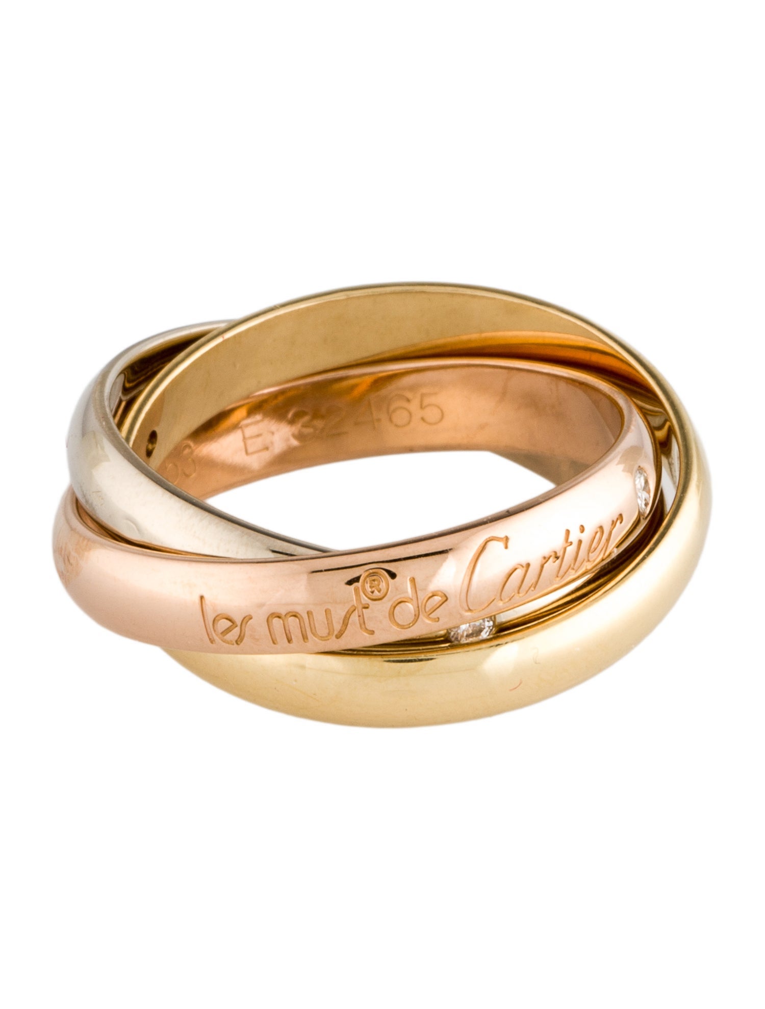 Cartier Vintage 3 Diamond Les Must de Cartier Trinity Ring