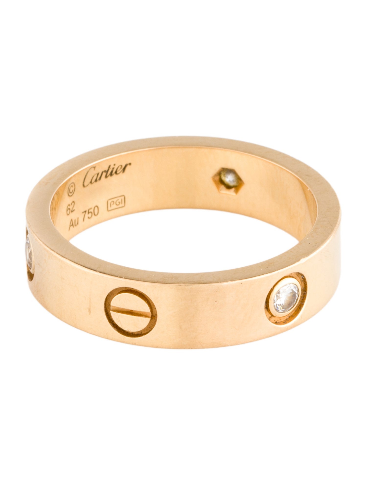 Cartier 3 Diamond Classic LOVE Ring