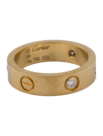 Cartier 3 Diamonds LOVE Ring, Classic Model