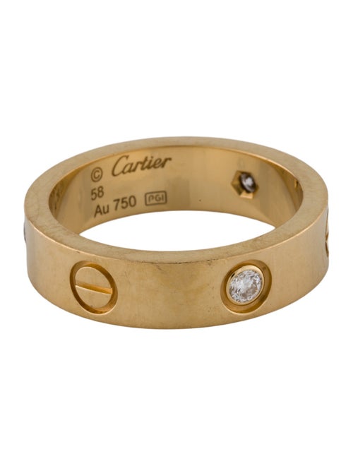 Cartier 3 Diamonds LOVE Ring, Classic Model