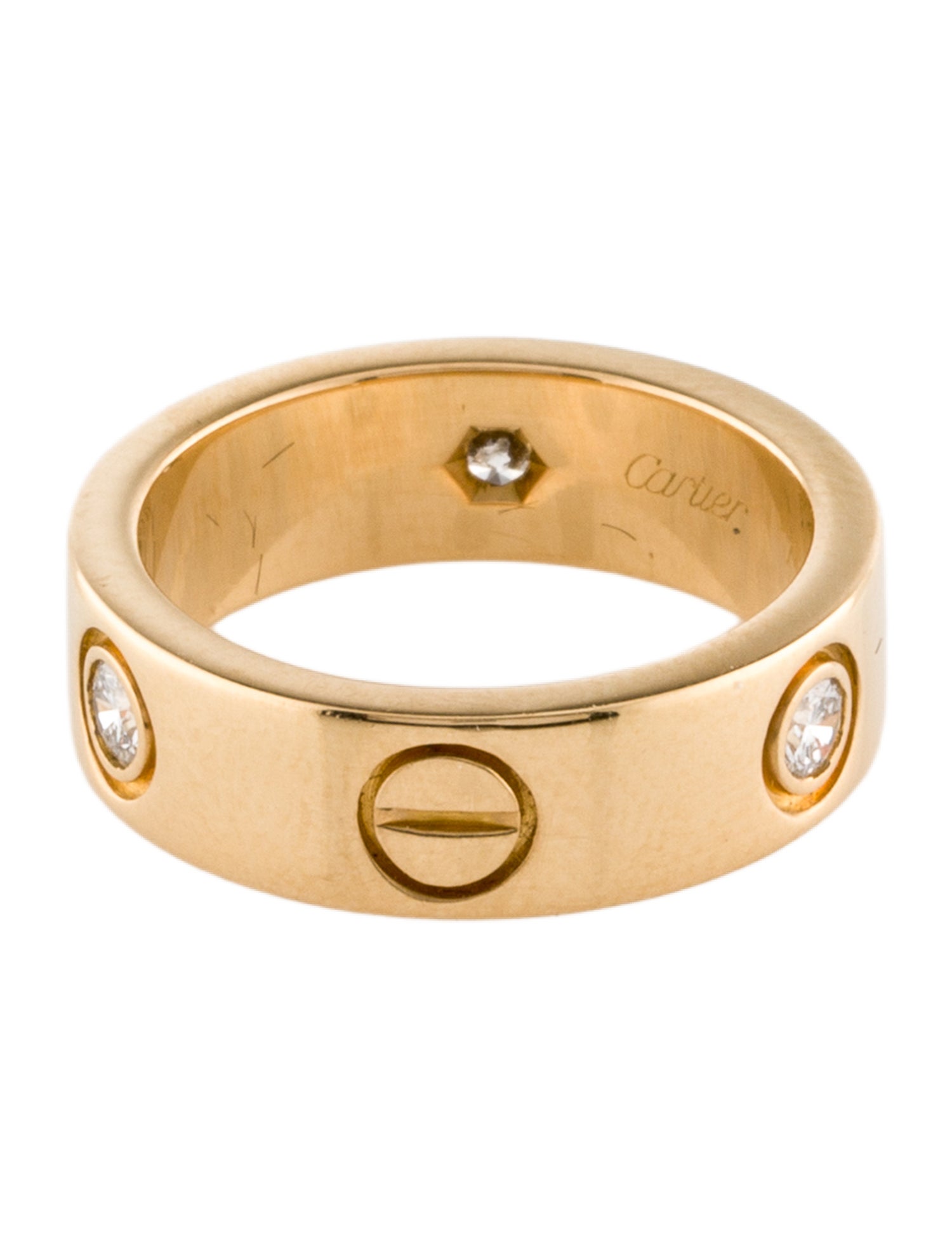 Cartier 3 Diamond Classic LOVE Ring