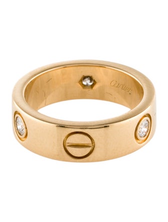 Cartier 3 Diamond Classic LOVE Ring