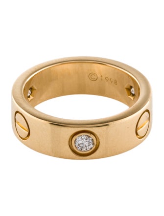 Cartier 3 Diamond Classic LOVE Ring