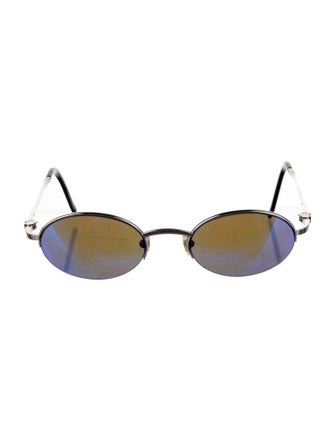 Cartier Tinted Rimless Narrow Round Sunglasses