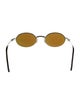 Cartier Tinted Rimless Narrow Round Sunglasses