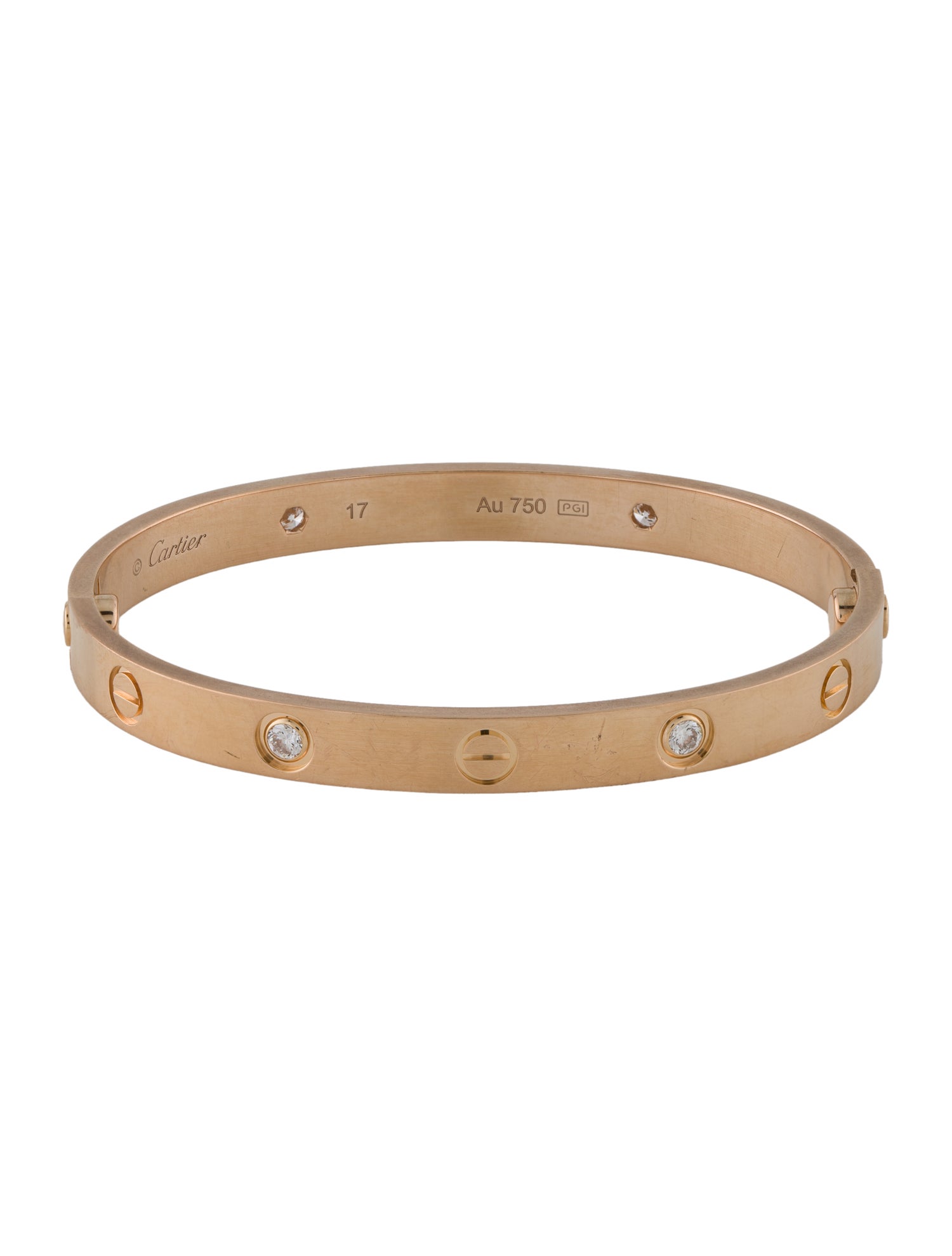 Cartier 4 Diamonds LOVE Bracelet, Classic Model