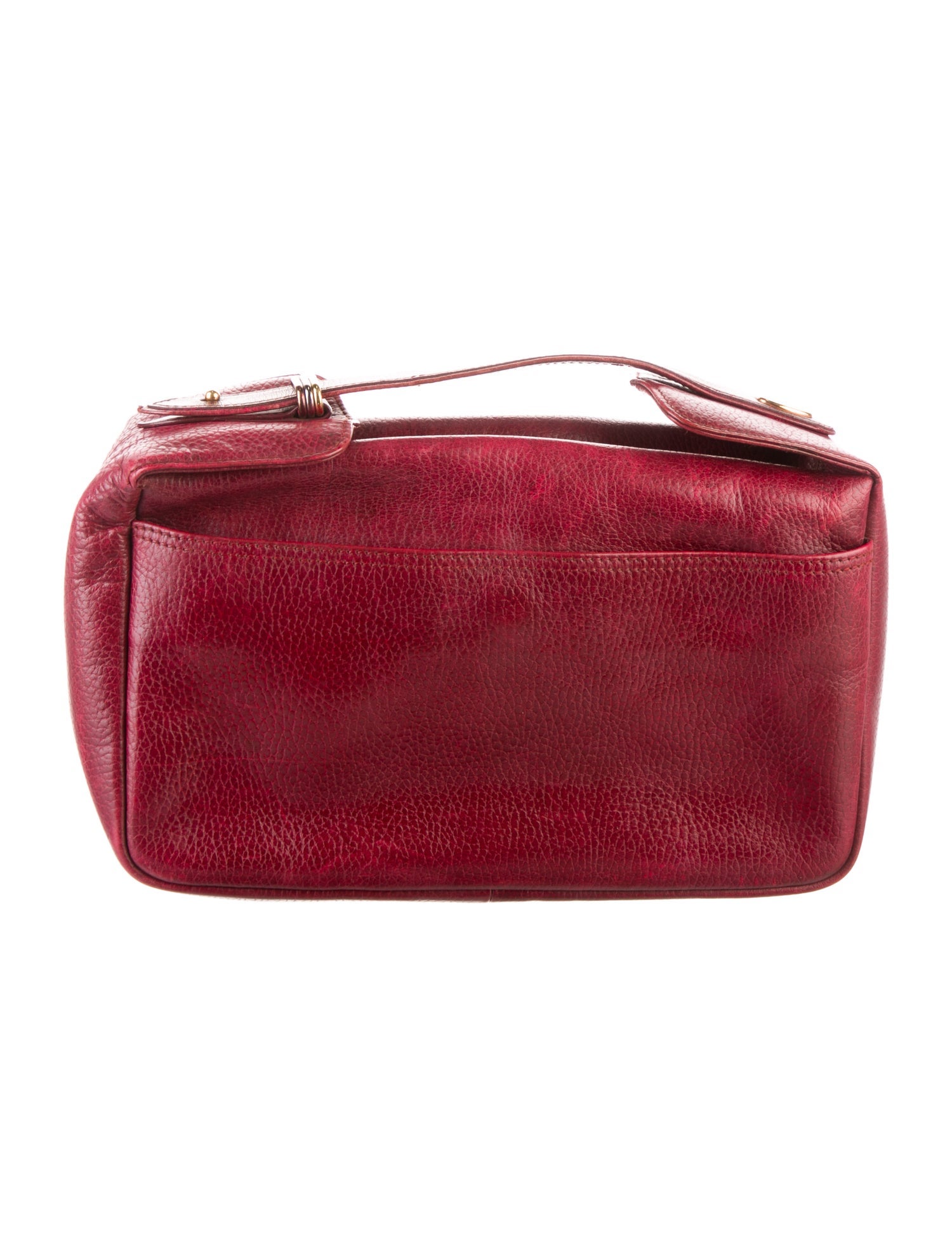 Cartier Cartier Vintage Burgundy Leather Cosmetic/Toiletry Pouch