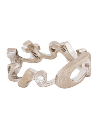 Cartier Signature Script Band Dring