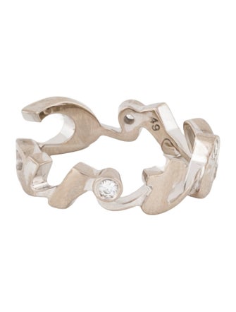 Cartier Signature Script Band Dring