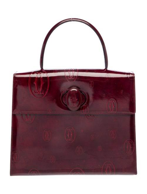 Cartier Patent Leather Top Handle Bag
