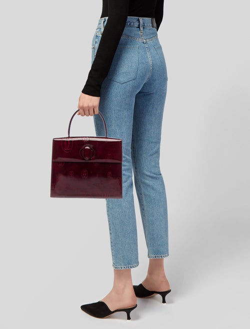 Cartier Patent Leather Top Handle Bag