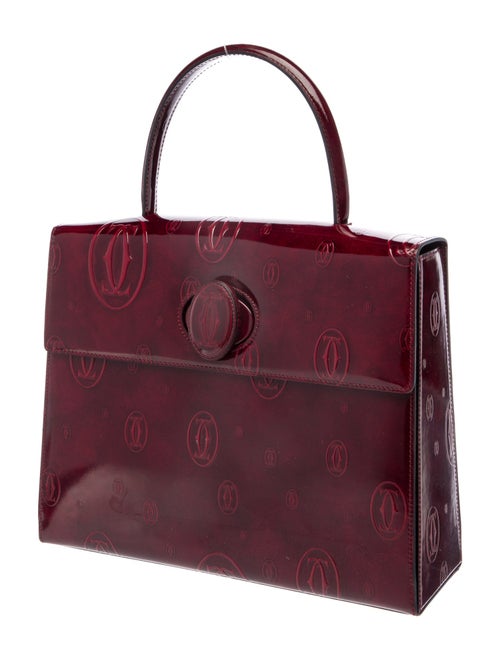 Cartier Patent Leather Top Handle Bag