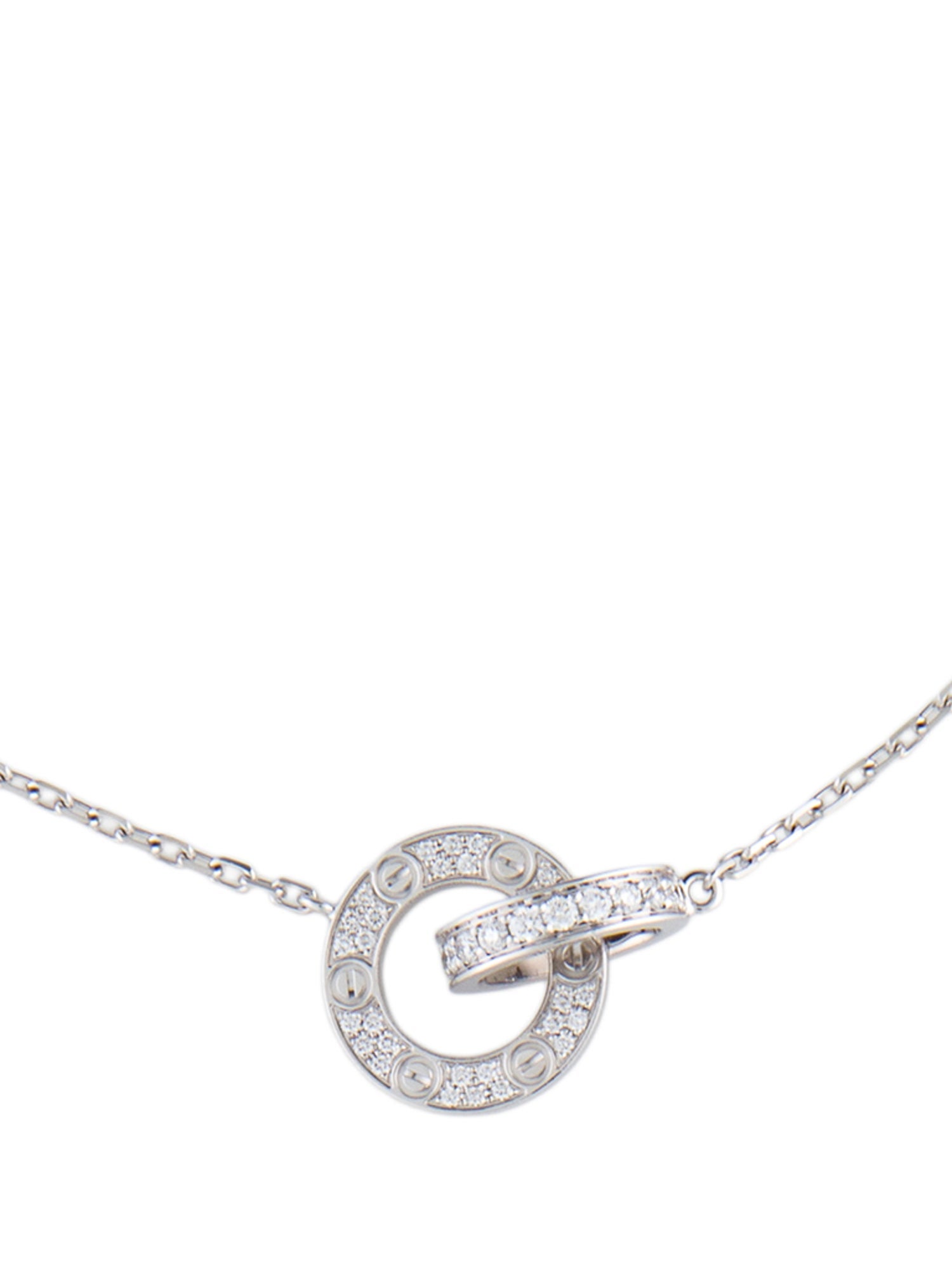 Cartier LOVE Paved Pendant Necklace
