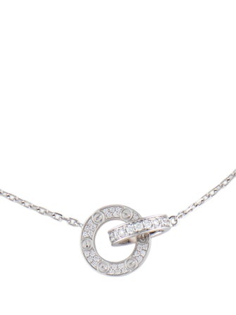 Cartier LOVE Paved Pendant Necklace