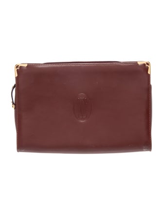 Must de Cartier Leather Clutch