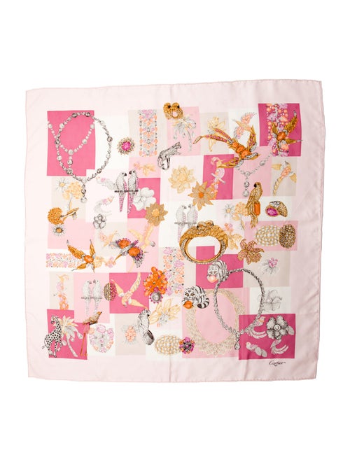 Cartier Silk Floral Print Scarf