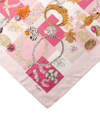 Cartier Silk Floral Print Scarf