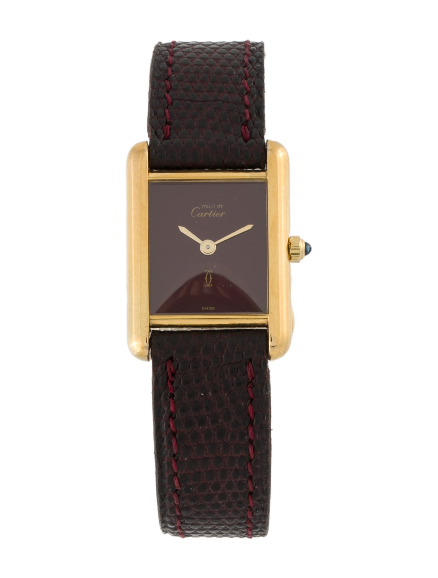 Cartier Tank Vermeil Bordeaux Watch
