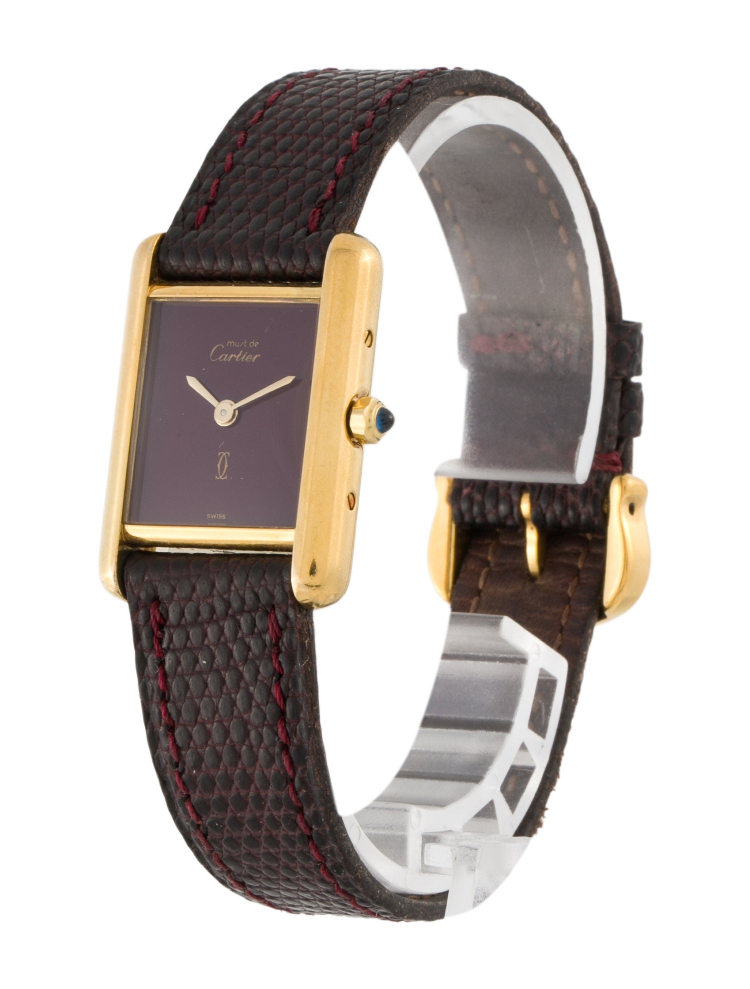 Cartier Tank Vermeil Bordeaux Watch