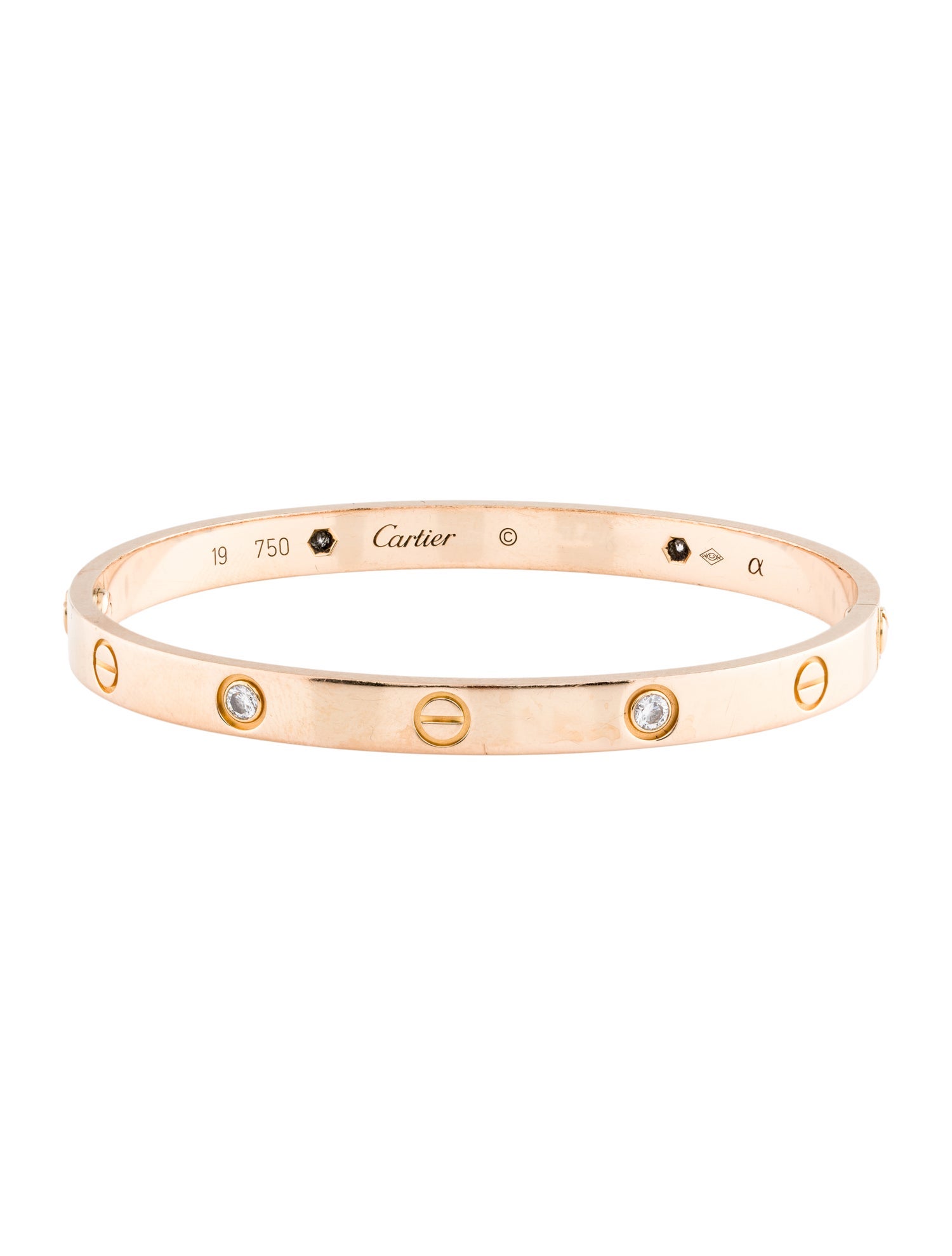 Cartier LOVE Bracelet, classic Model, 4 Diamonds