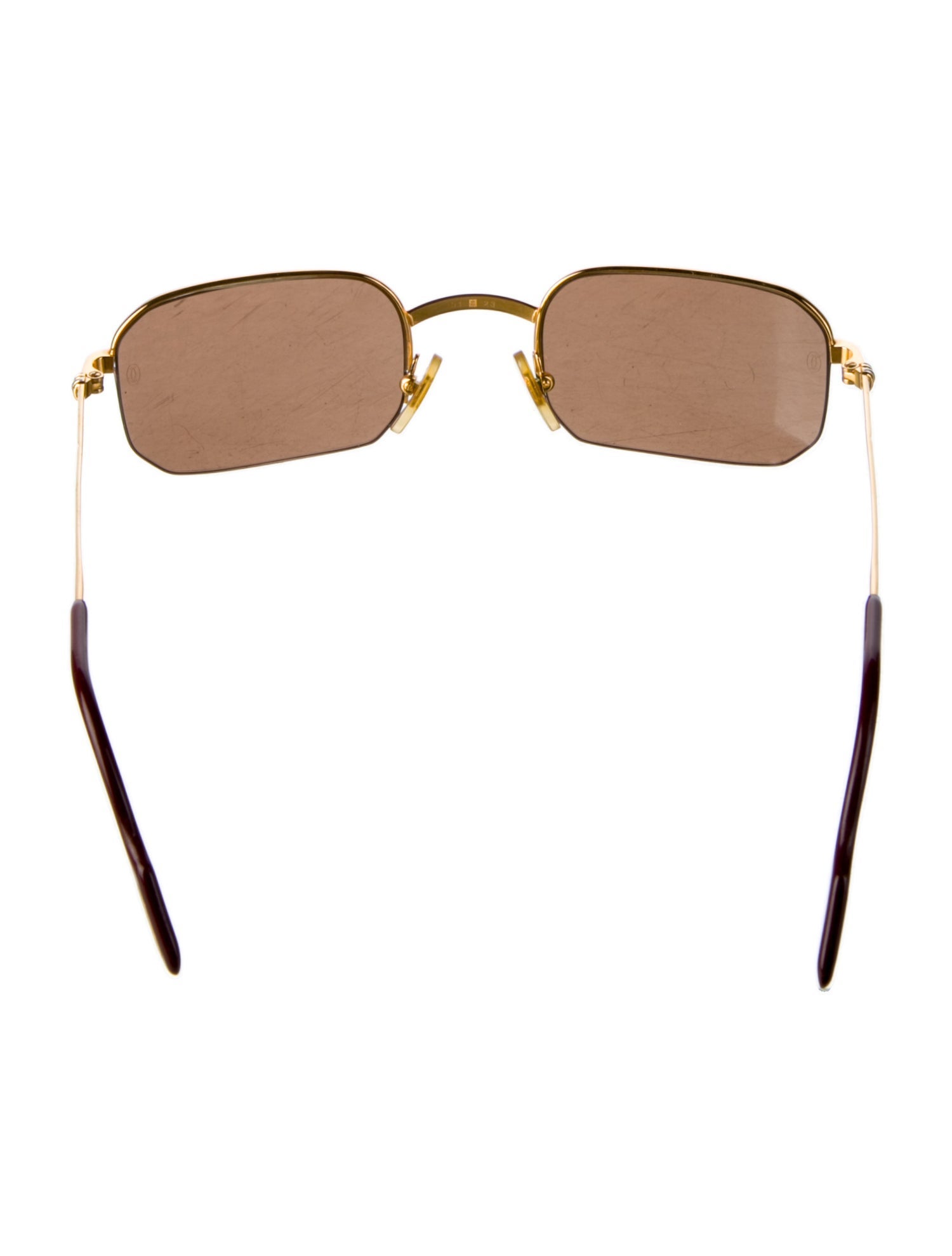 Cartier Tinted Rimless Square Sunglasses