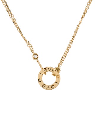 Cartier 2 Diamonds LOVE Pendant Necklace