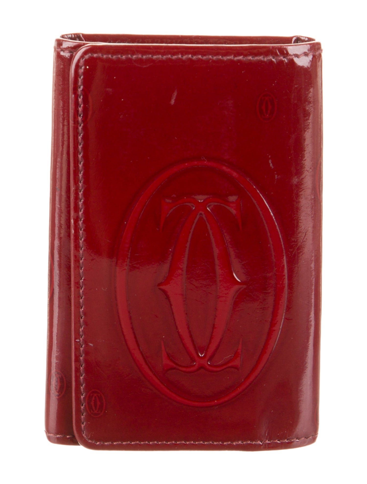 Cartier 6 Key Case Bordeaux Patent Leather